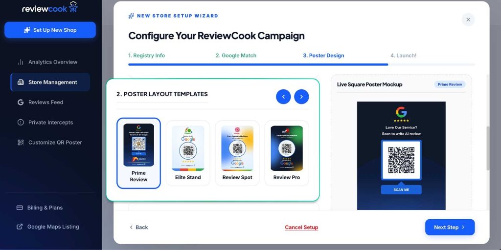 poster layout template reviewcook qr code