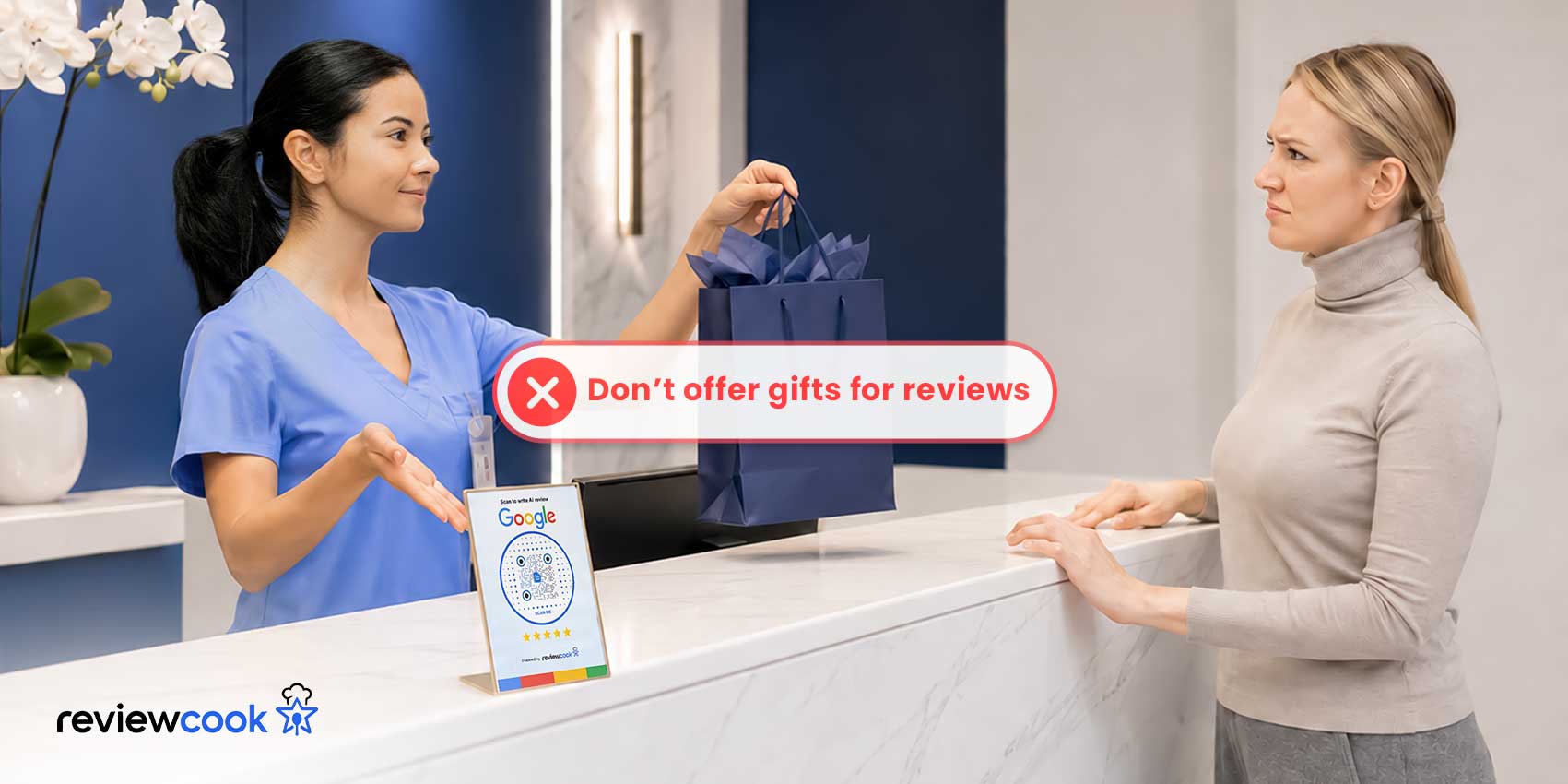 qr code gifts in exchange for google reviews