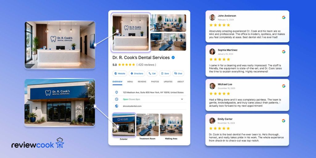 google business profile 5 star rating and reviews